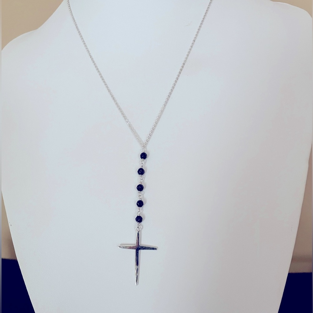 Sterling silver cross necklace
